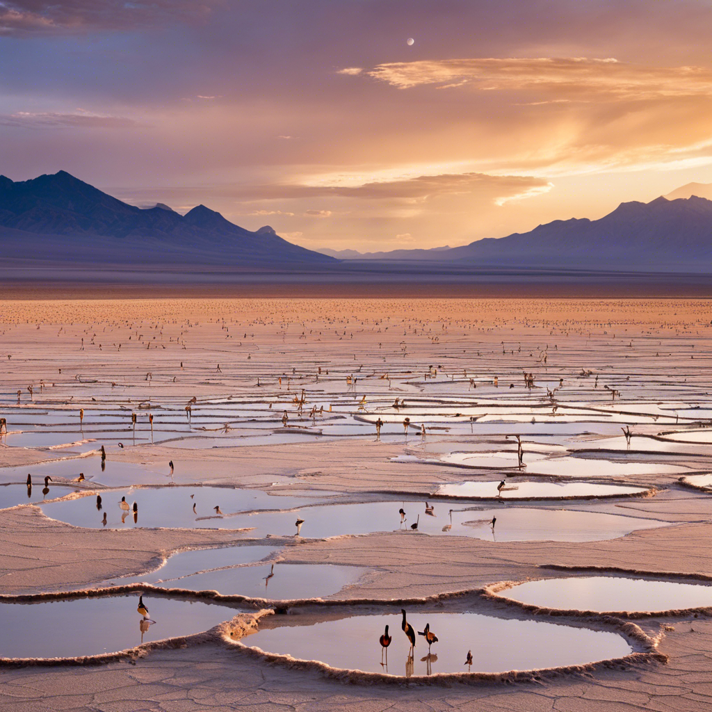 Unique wildlife of salt flats and desert ecosystems